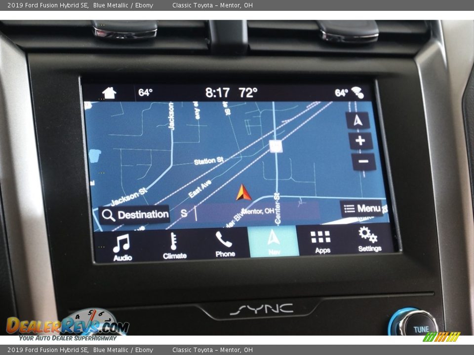 2019 Ford Fusion Hybrid SE Blue Metallic / Ebony Photo #12