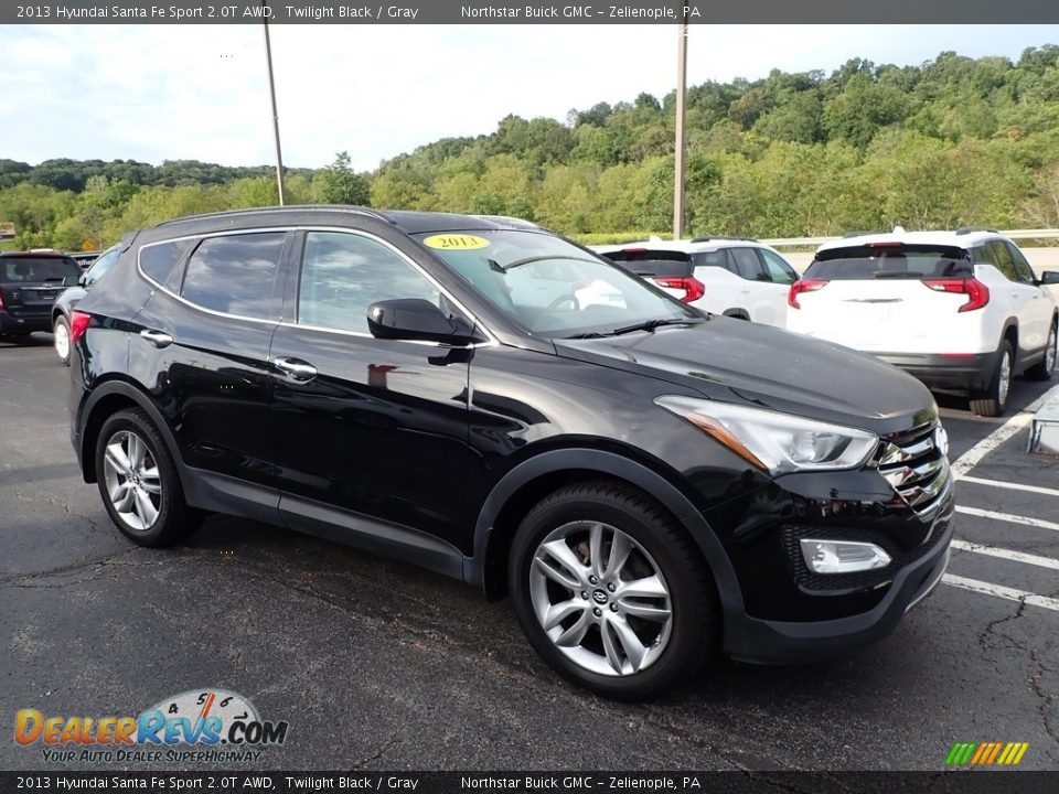 2013 Hyundai Santa Fe Sport 2.0T AWD Twilight Black / Gray Photo #4