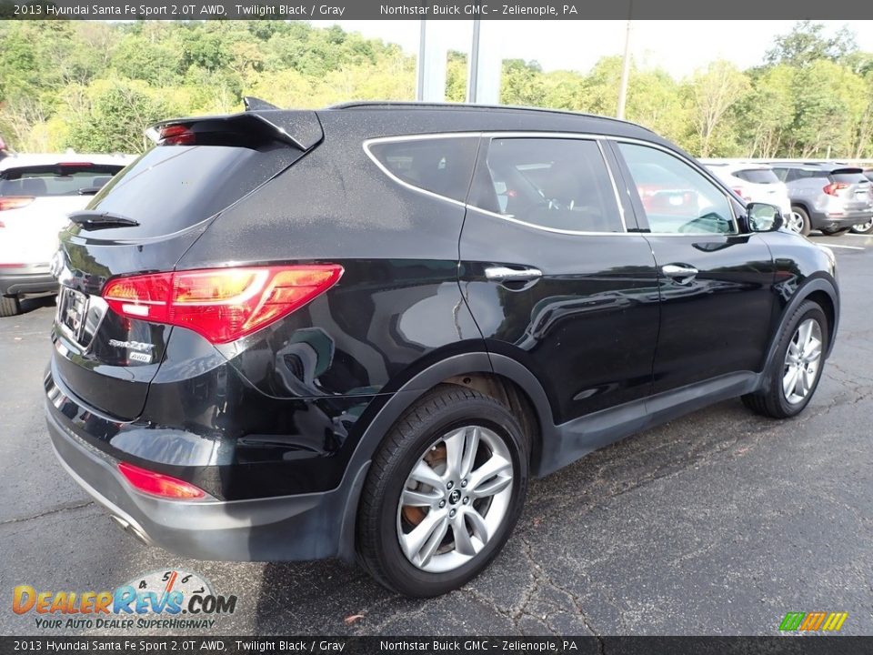 2013 Hyundai Santa Fe Sport 2.0T AWD Twilight Black / Gray Photo #9