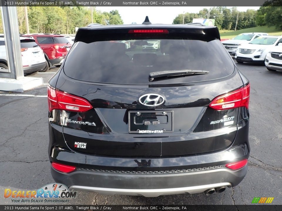 2013 Hyundai Santa Fe Sport 2.0T AWD Twilight Black / Gray Photo #10