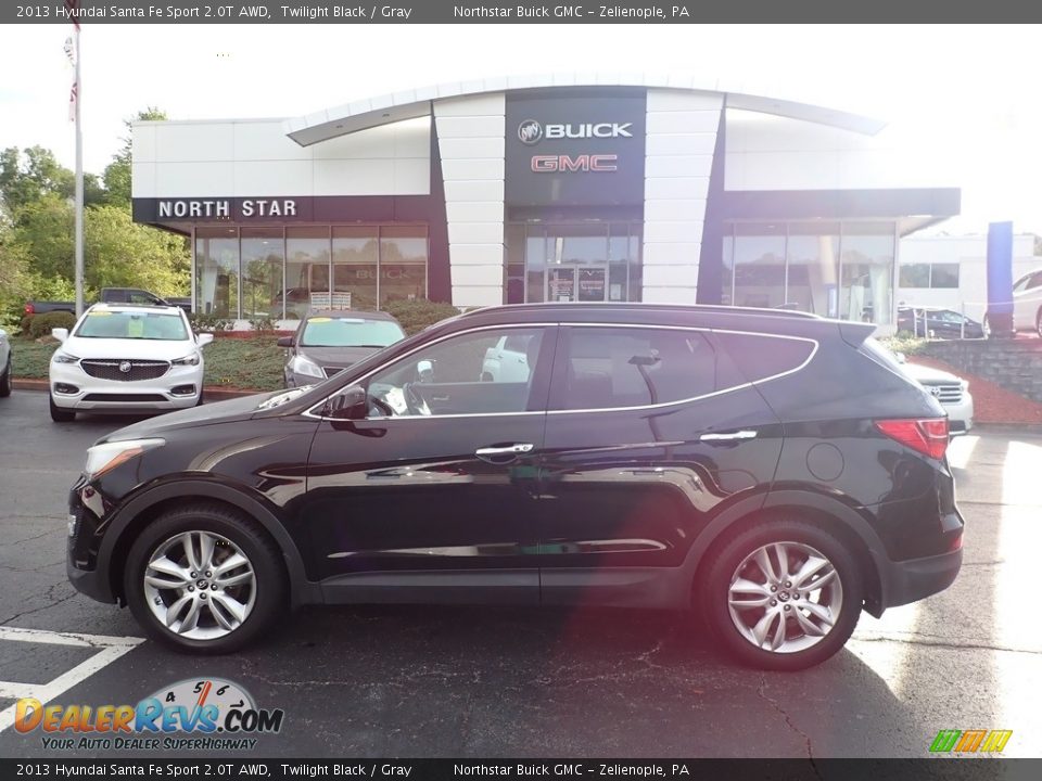 2013 Hyundai Santa Fe Sport 2.0T AWD Twilight Black / Gray Photo #13