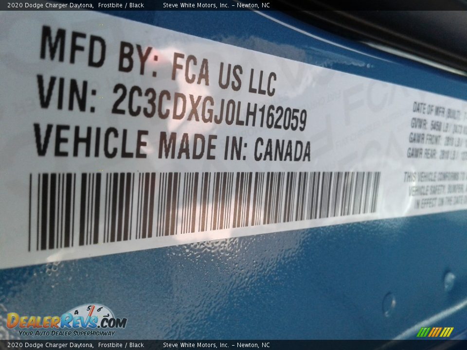 2020 Dodge Charger Daytona Frostbite / Black Photo #30