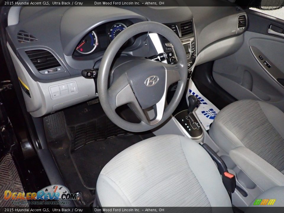 2015 Hyundai Accent GLS Ultra Black / Gray Photo #18