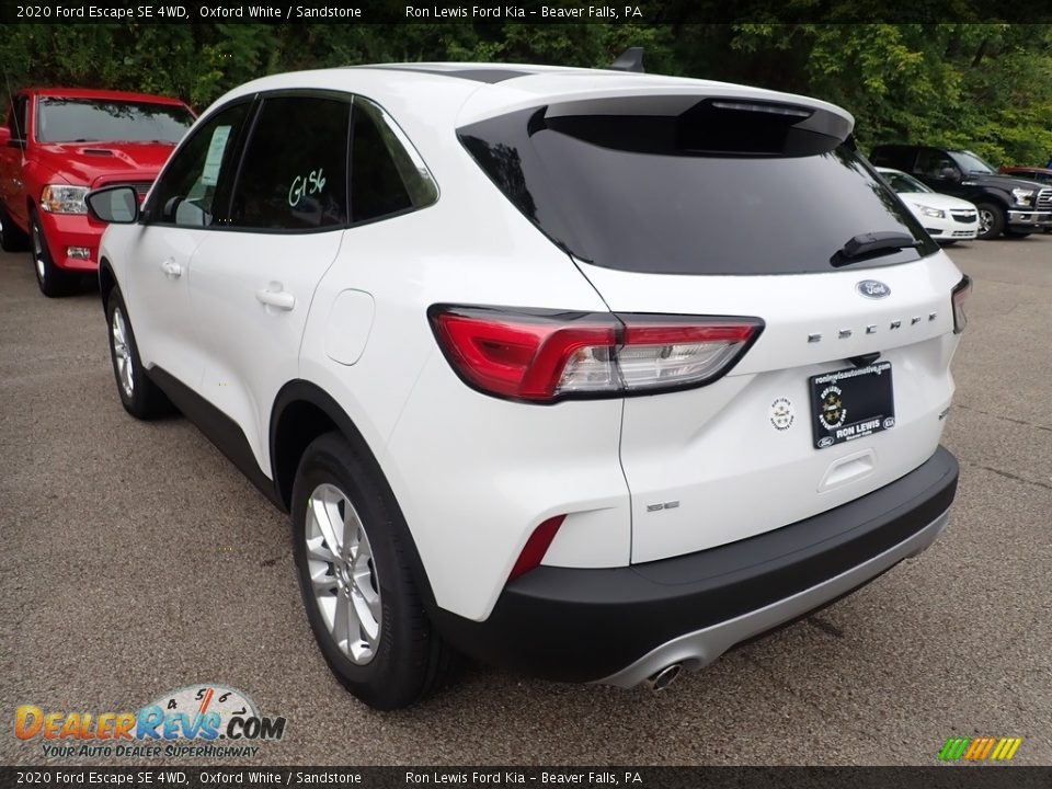 2020 Ford Escape SE 4WD Oxford White / Sandstone Photo #7