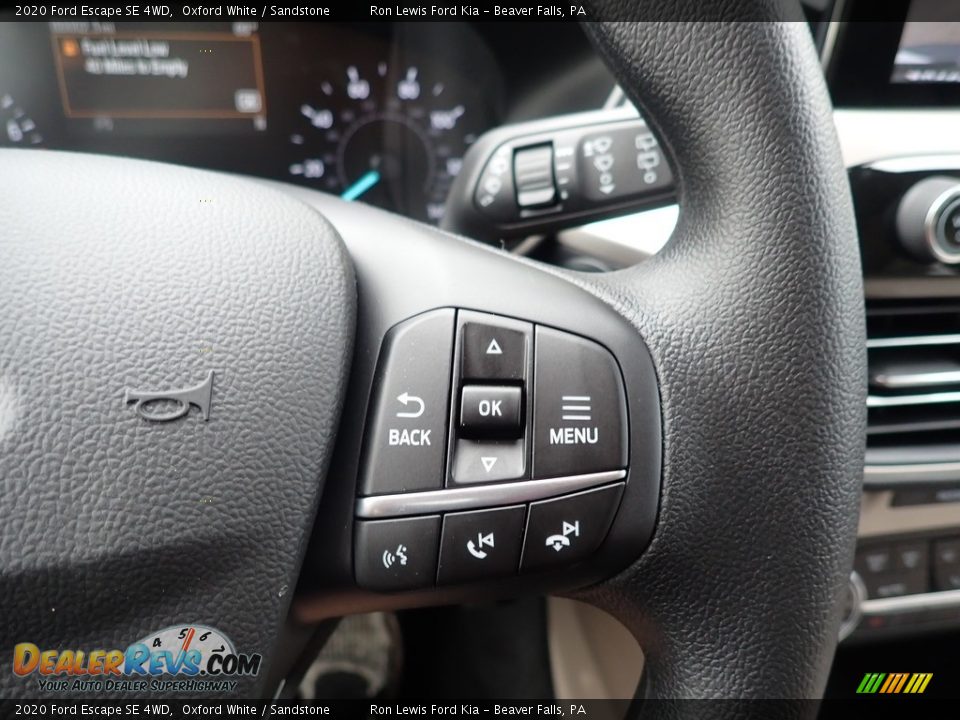 2020 Ford Escape SE 4WD Oxford White / Sandstone Photo #19