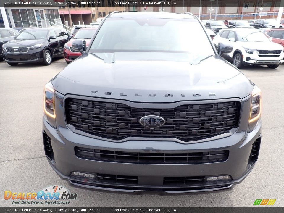 2021 Kia Telluride SX AWD Gravity Gray / Butterscotch Photo #4