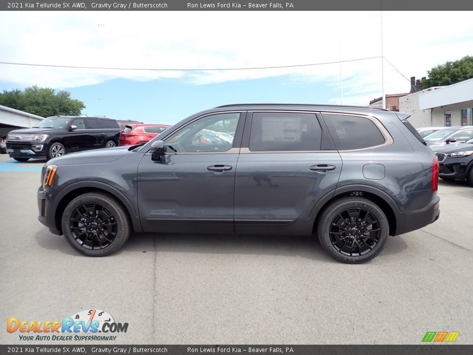 2021 Kia Telluride SX AWD Gravity Gray / Butterscotch Photo #6