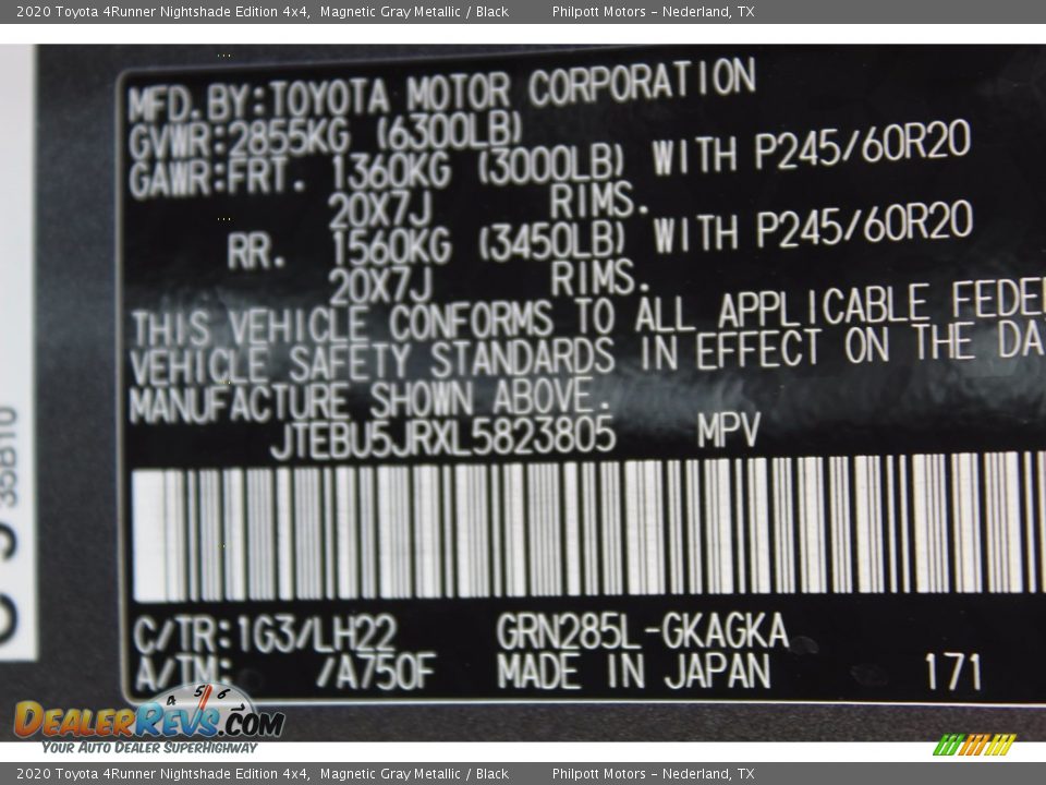 2020 Toyota 4Runner Nightshade Edition 4x4 Magnetic Gray Metallic / Black Photo #25