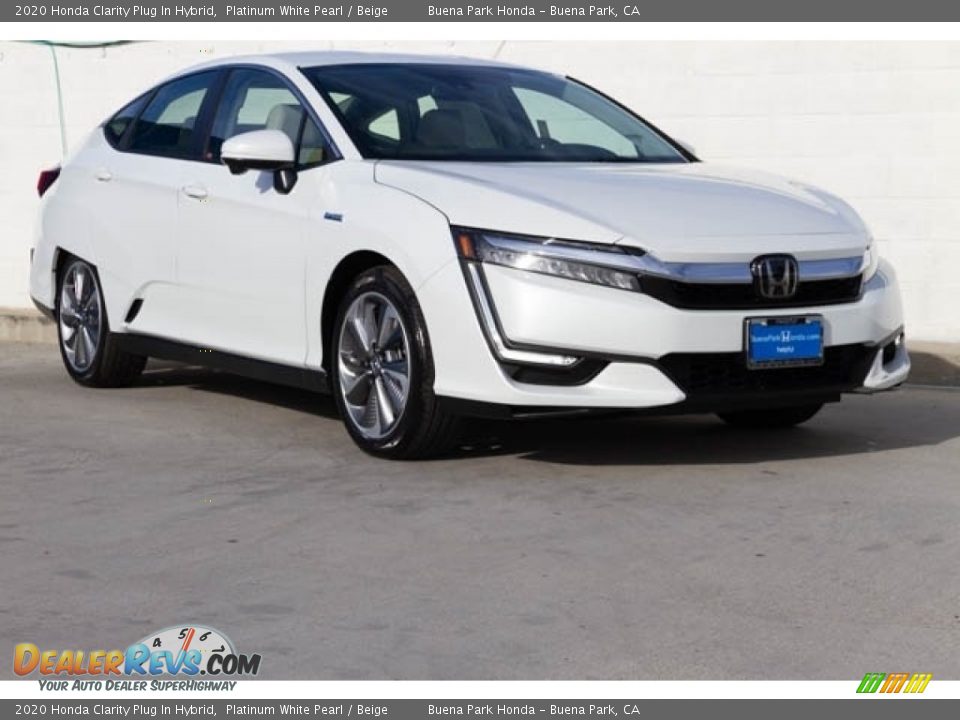 2020 Honda Clarity Plug In Hybrid Platinum White Pearl / Beige Photo #1