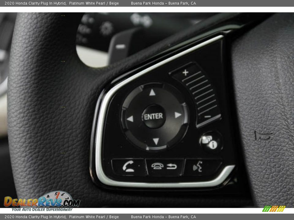 2020 Honda Clarity Plug In Hybrid Platinum White Pearl / Beige Photo #22