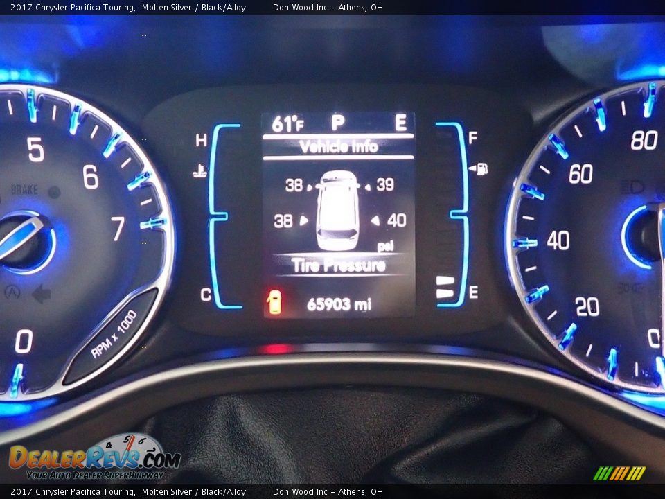 2017 Chrysler Pacifica Touring Molten Silver / Black/Alloy Photo #30