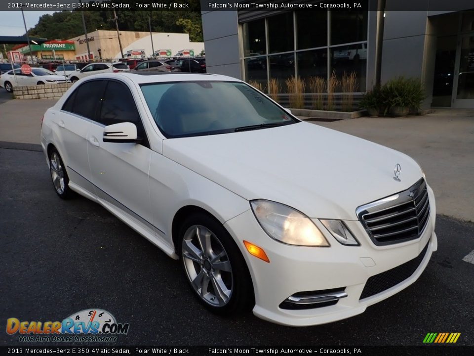 2013 Mercedes-Benz E 350 4Matic Sedan Polar White / Black Photo #9