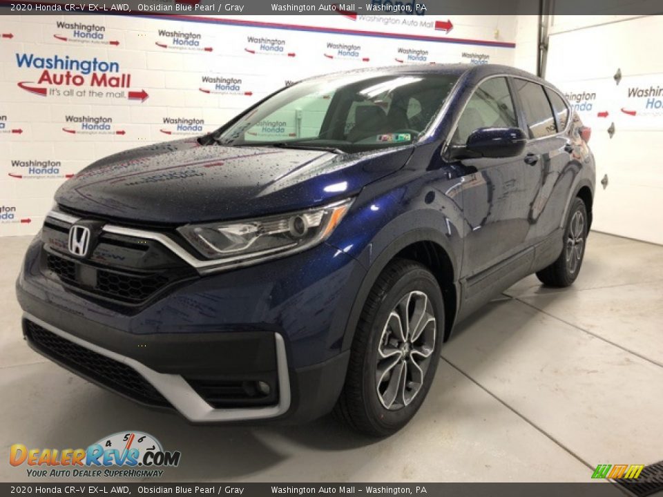 2020 Honda CR-V EX-L AWD Obsidian Blue Pearl / Gray Photo #1