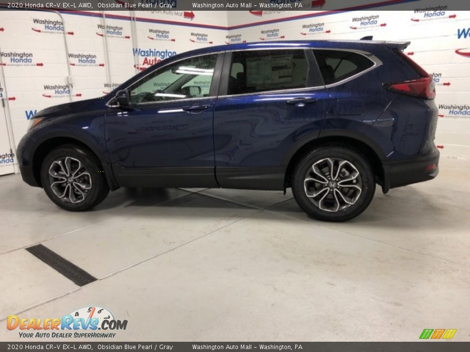 2020 Honda CR-V EX-L AWD Obsidian Blue Pearl / Gray Photo #2