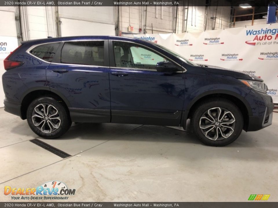 2020 Honda CR-V EX-L AWD Obsidian Blue Pearl / Gray Photo #4