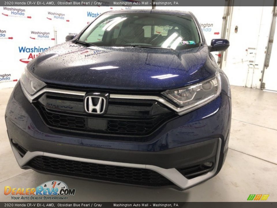 2020 Honda CR-V EX-L AWD Obsidian Blue Pearl / Gray Photo #5