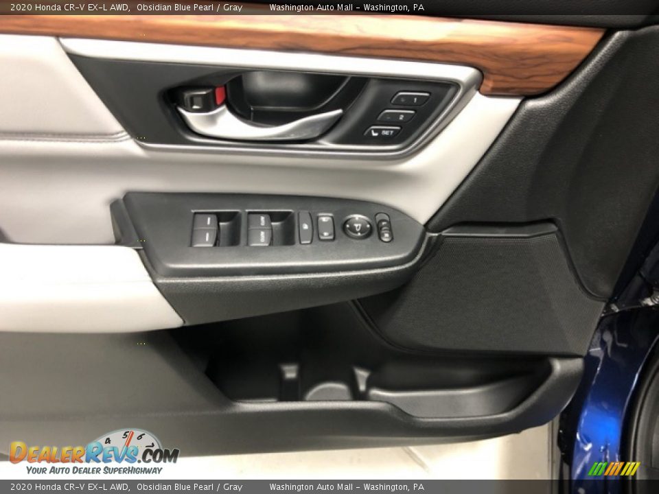 2020 Honda CR-V EX-L AWD Obsidian Blue Pearl / Gray Photo #8