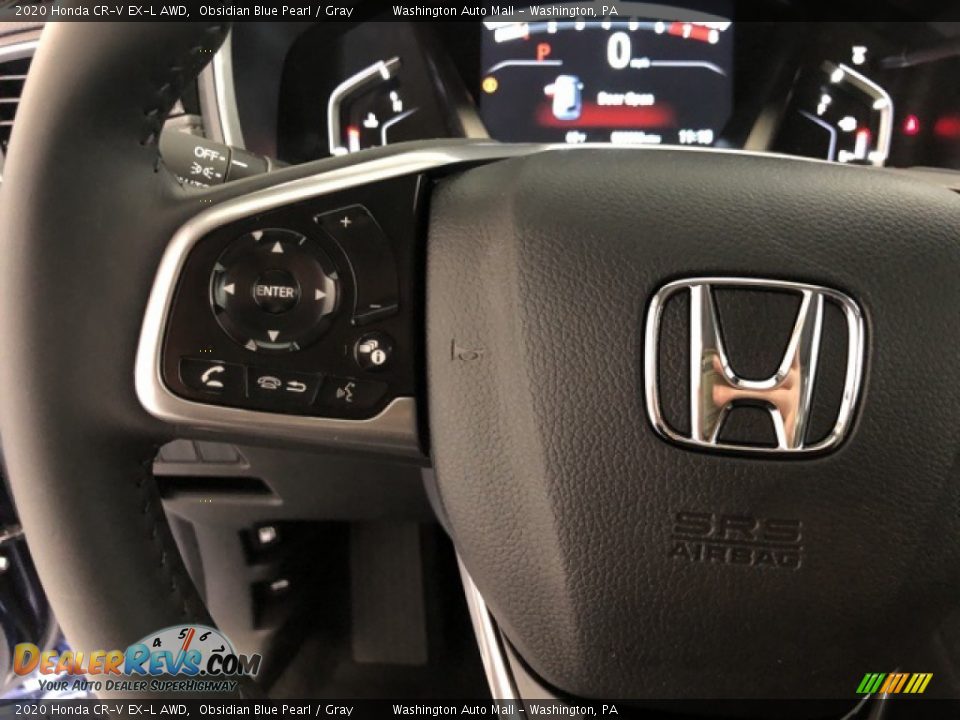 2020 Honda CR-V EX-L AWD Obsidian Blue Pearl / Gray Photo #10