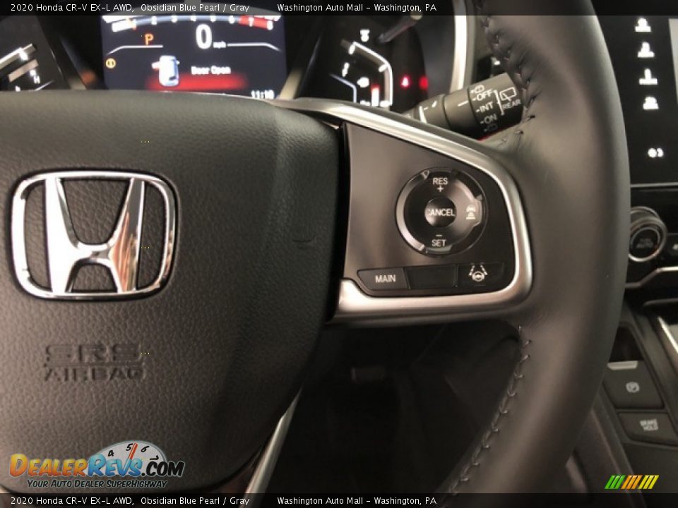 2020 Honda CR-V EX-L AWD Obsidian Blue Pearl / Gray Photo #11