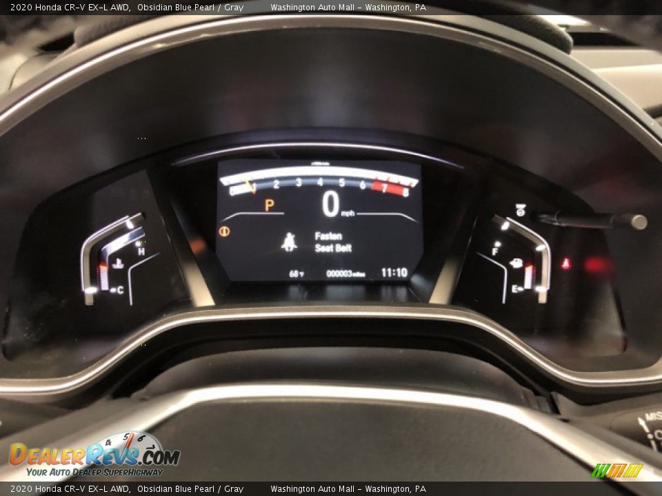 2020 Honda CR-V EX-L AWD Obsidian Blue Pearl / Gray Photo #12