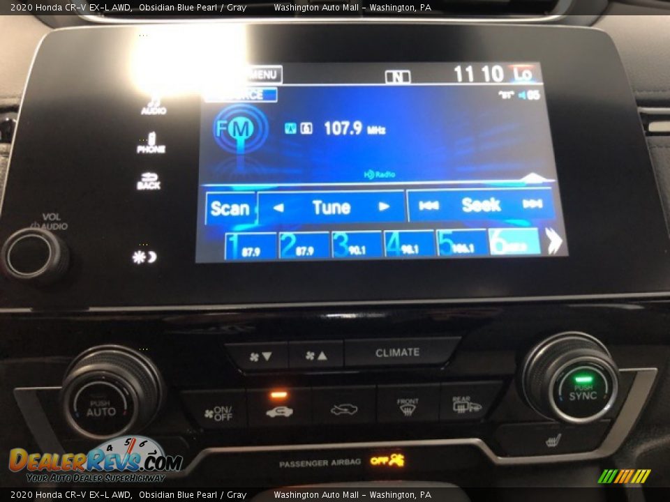 2020 Honda CR-V EX-L AWD Obsidian Blue Pearl / Gray Photo #16
