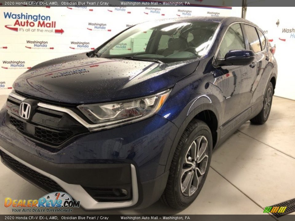 2020 Honda CR-V EX-L AWD Obsidian Blue Pearl / Gray Photo #1