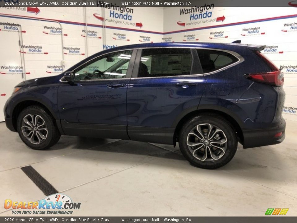 2020 Honda CR-V EX-L AWD Obsidian Blue Pearl / Gray Photo #2