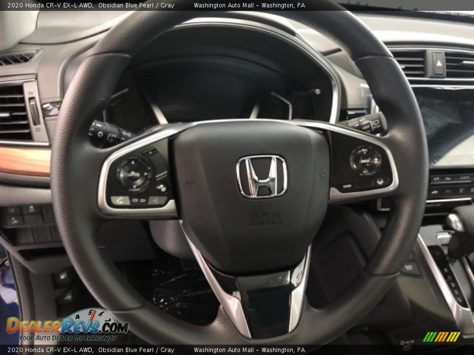 2020 Honda CR-V EX-L AWD Obsidian Blue Pearl / Gray Photo #11