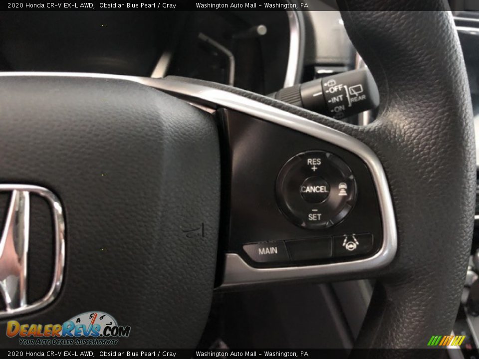 2020 Honda CR-V EX-L AWD Obsidian Blue Pearl / Gray Photo #13