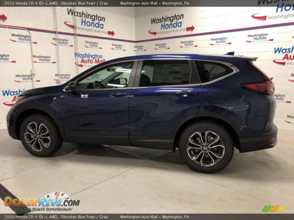 2020 Honda CR-V EX-L AWD Obsidian Blue Pearl / Gray Photo #2