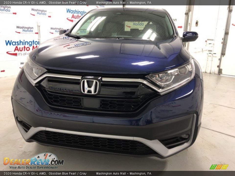 2020 Honda CR-V EX-L AWD Obsidian Blue Pearl / Gray Photo #5