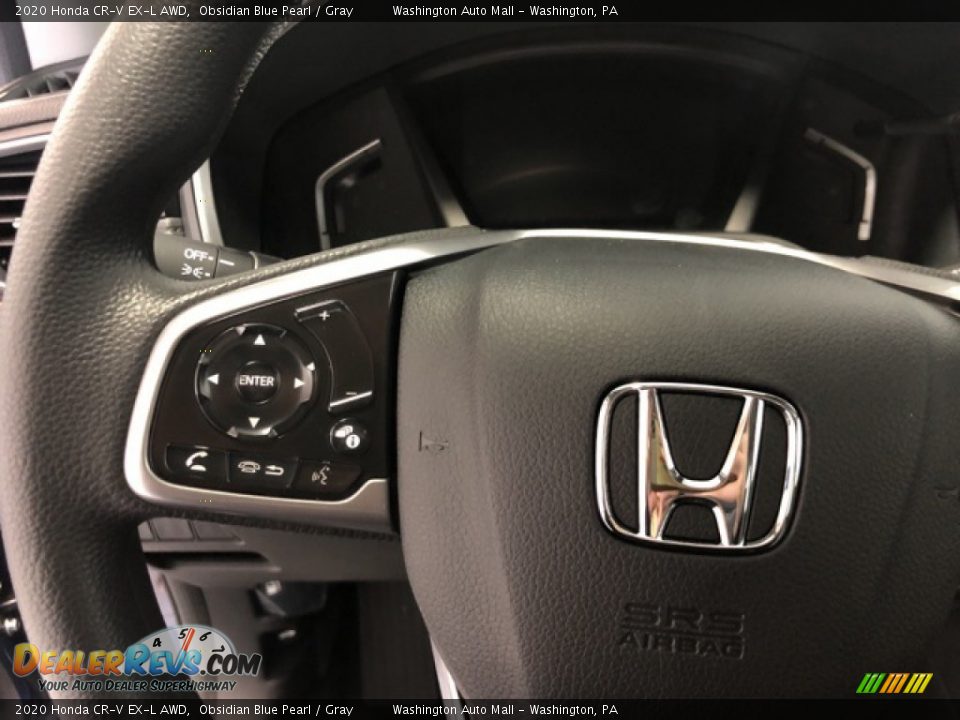 2020 Honda CR-V EX-L AWD Obsidian Blue Pearl / Gray Photo #10