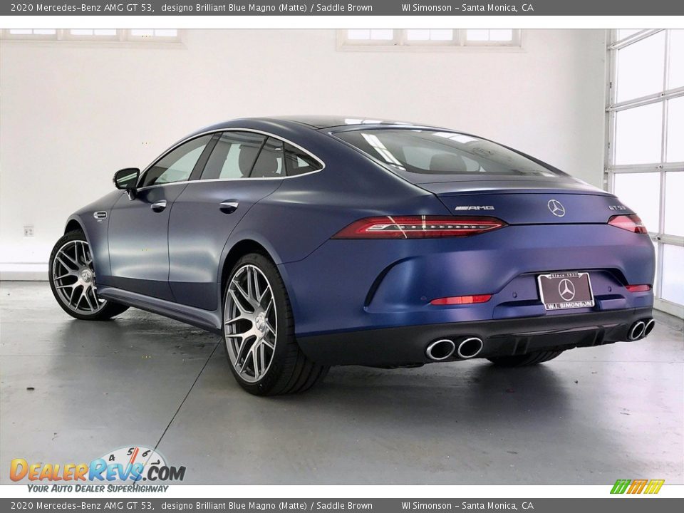 2020 Mercedes-Benz AMG GT 53 designo Brilliant Blue Magno (Matte) / Saddle Brown Photo #2