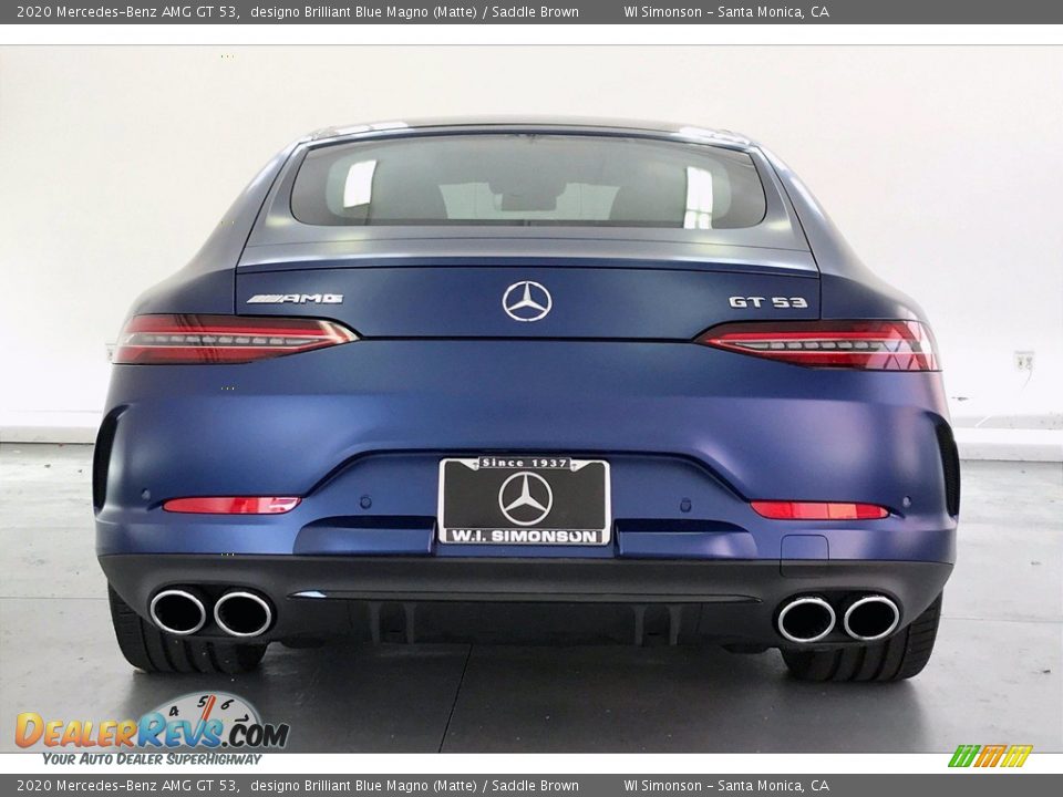 2020 Mercedes-Benz AMG GT 53 designo Brilliant Blue Magno (Matte) / Saddle Brown Photo #3