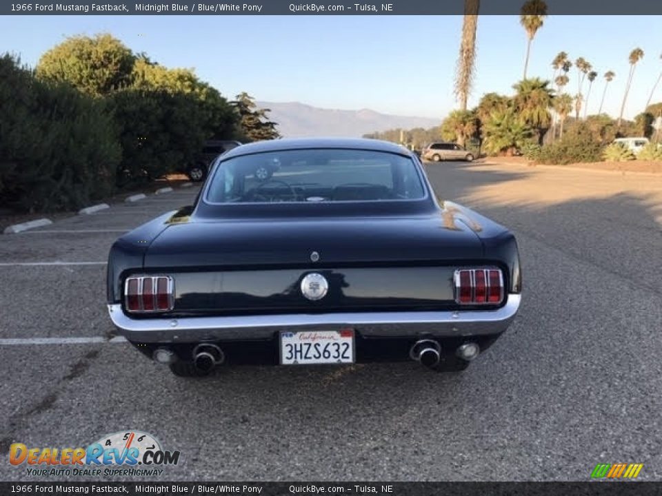 1966 Ford Mustang Fastback Midnight Blue / Blue/White Pony Photo #7