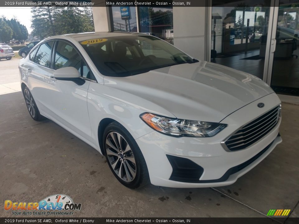 2019 Ford Fusion SE AWD Oxford White / Ebony Photo #2