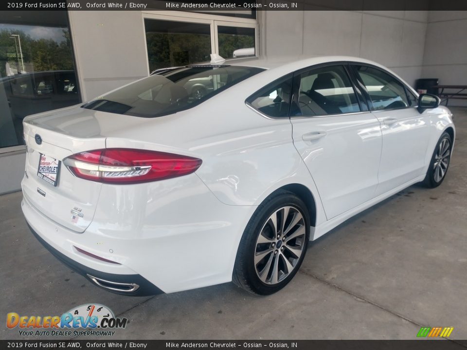 2019 Ford Fusion SE AWD Oxford White / Ebony Photo #4