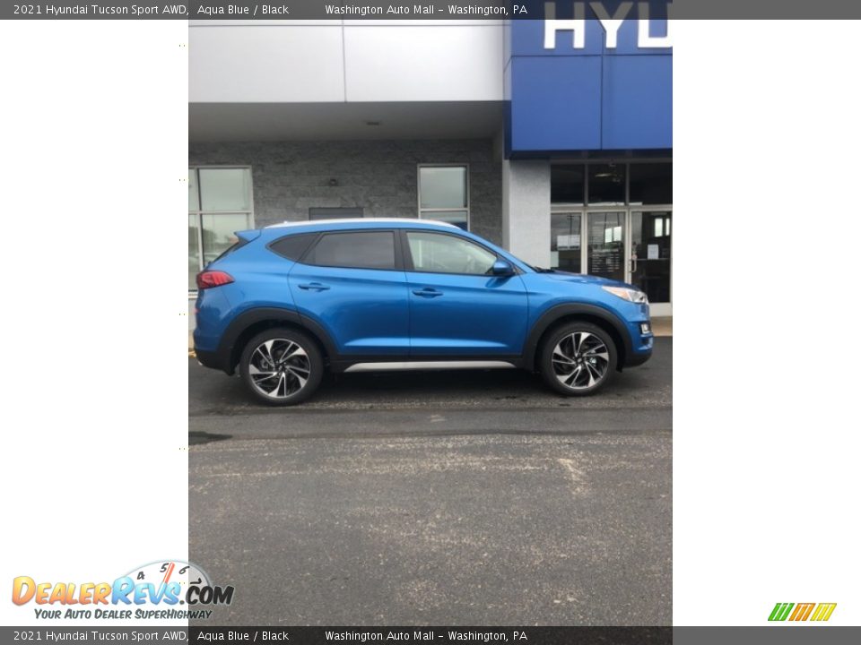 2021 Hyundai Tucson Sport AWD Aqua Blue / Black Photo #2