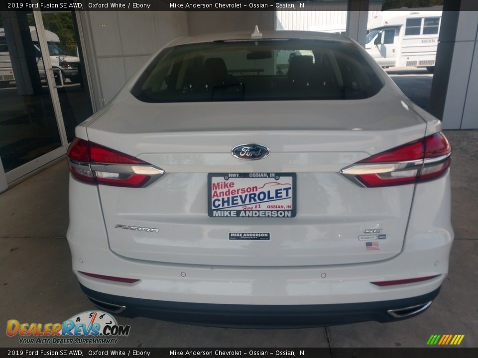 2019 Ford Fusion SE AWD Oxford White / Ebony Photo #5