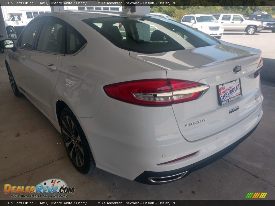 2019 Ford Fusion SE AWD Oxford White / Ebony Photo #7