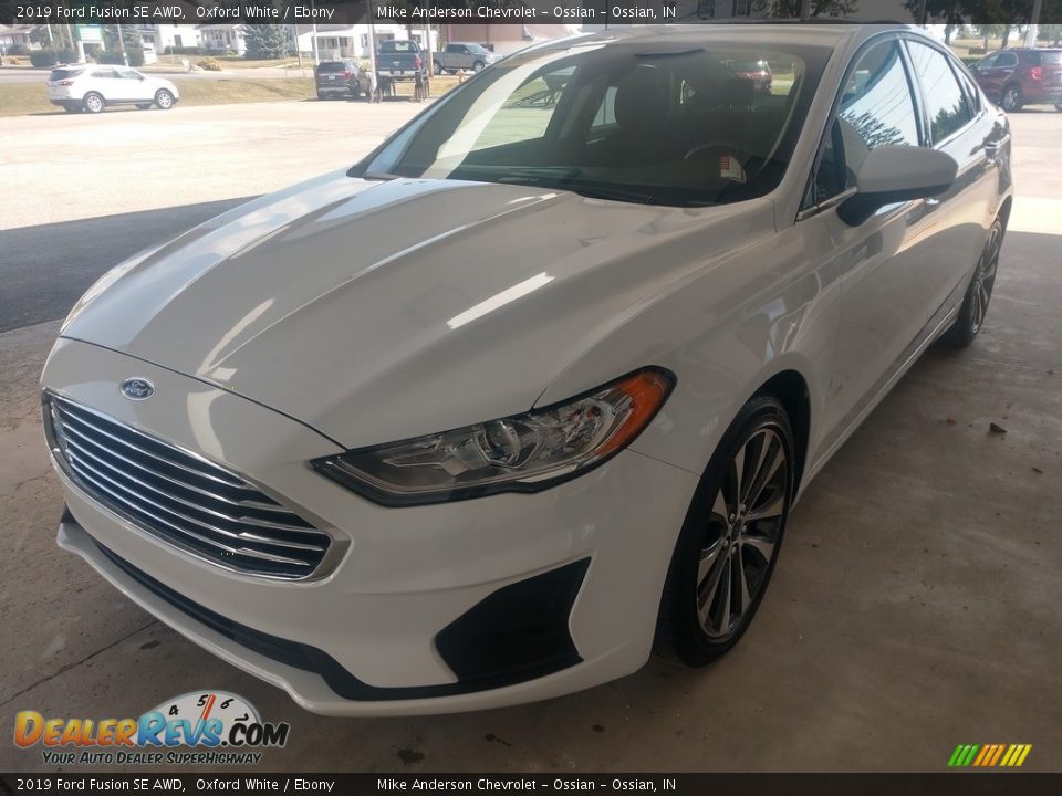 2019 Ford Fusion SE AWD Oxford White / Ebony Photo #8