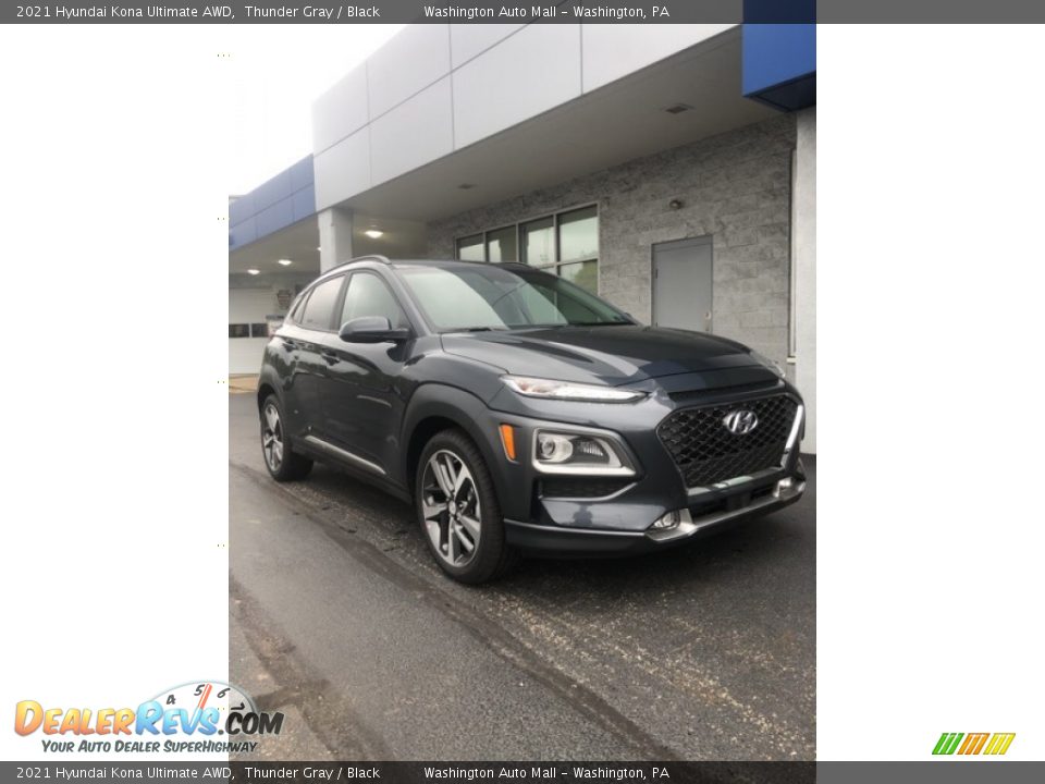 2021 Hyundai Kona Ultimate AWD Thunder Gray / Black Photo #1