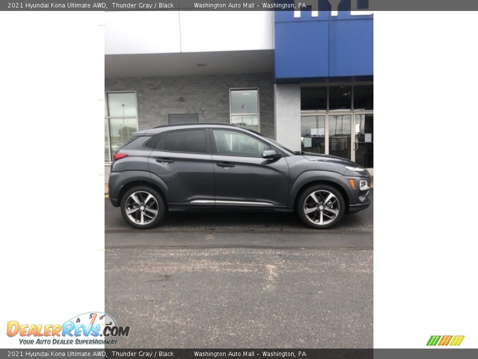 2021 Hyundai Kona Ultimate AWD Thunder Gray / Black Photo #2