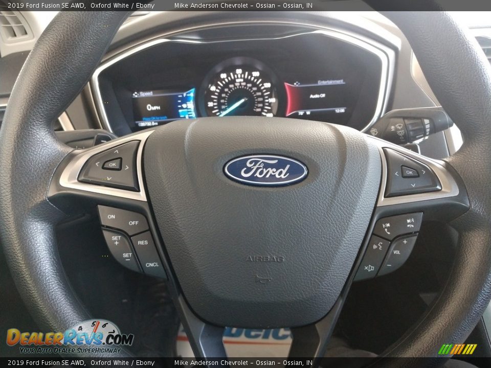 2019 Ford Fusion SE AWD Oxford White / Ebony Photo #23