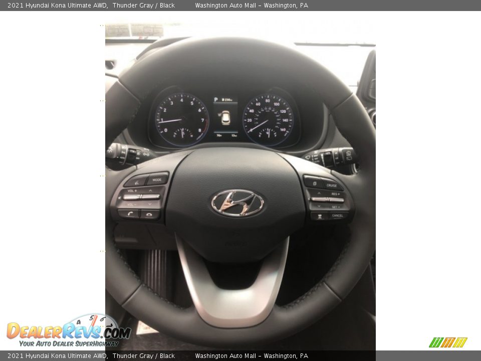 2021 Hyundai Kona Ultimate AWD Thunder Gray / Black Photo #12