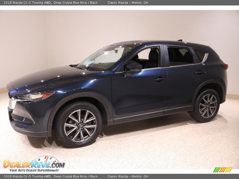 2018 Mazda CX-5 Touring AWD Deep Crystal Blue Mica / Black Photo #3