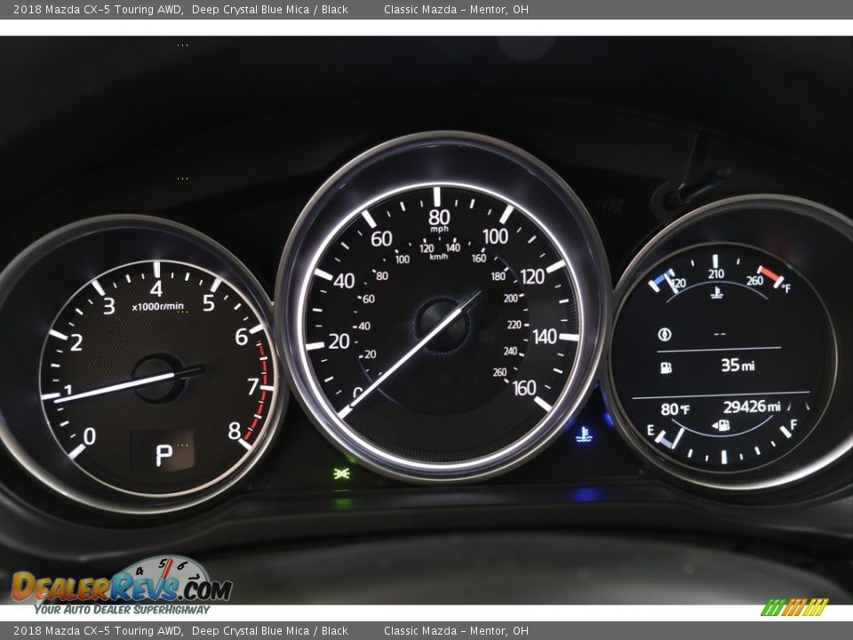 2018 Mazda CX-5 Touring AWD Deep Crystal Blue Mica / Black Photo #7