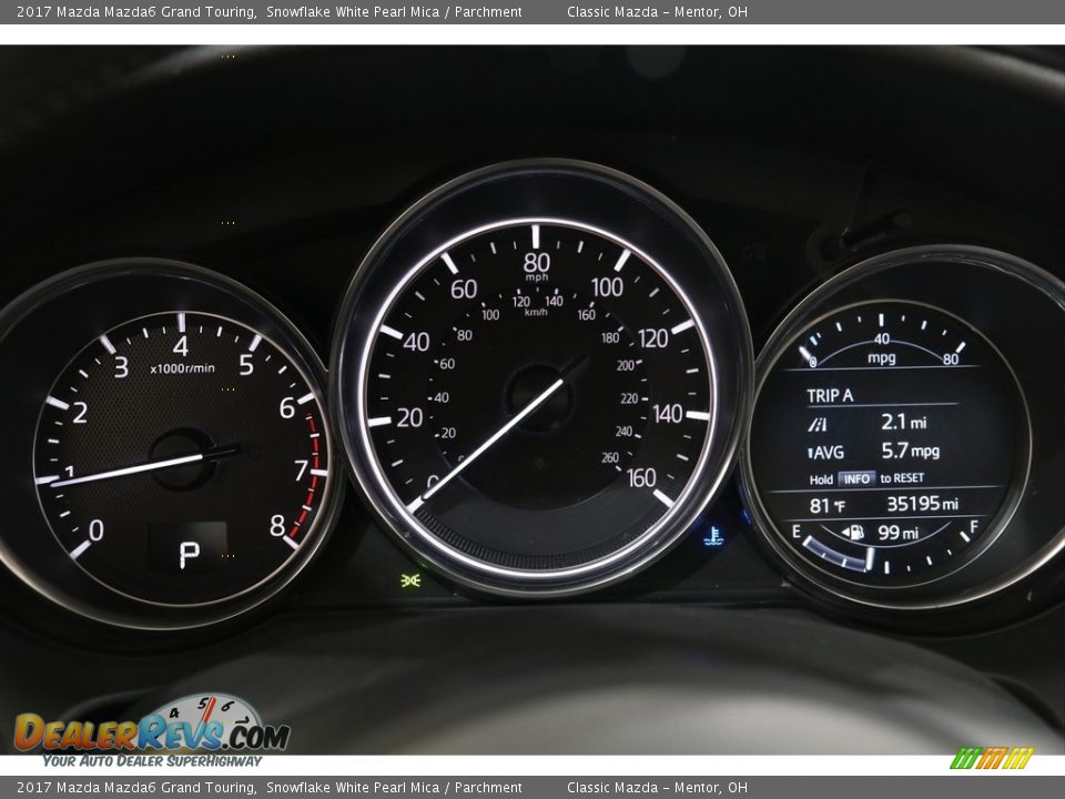 2017 Mazda Mazda6 Grand Touring Snowflake White Pearl Mica / Parchment Photo #7