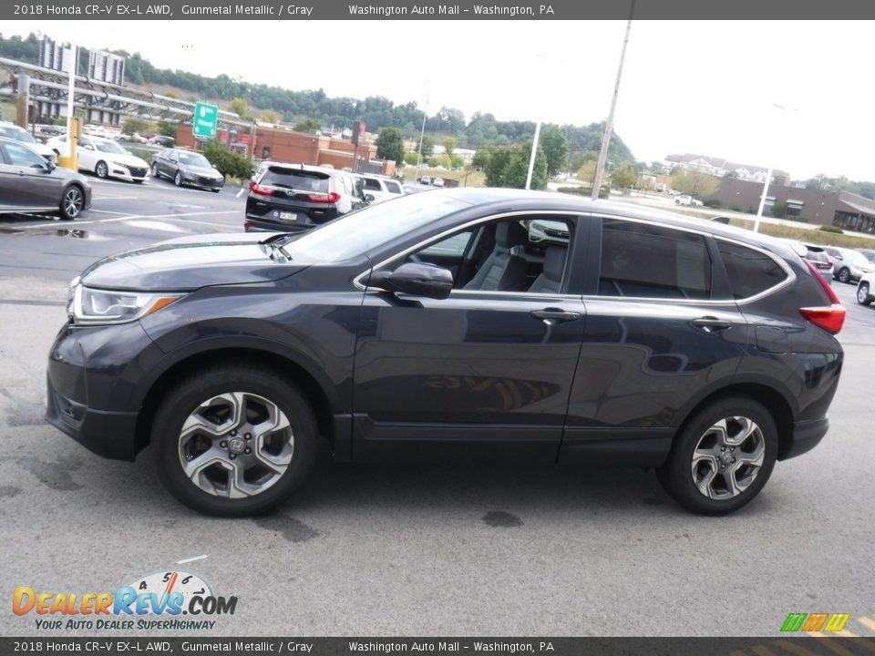 2018 Honda CR-V EX-L AWD Gunmetal Metallic / Gray Photo #7