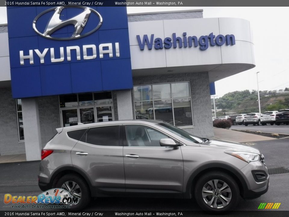 2016 Hyundai Santa Fe Sport AWD Mineral Gray / Gray Photo #2